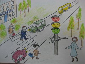 Детские рисунки на тему «дорога глазами детей» как способ обучения навыкам безопасности дорожного движения